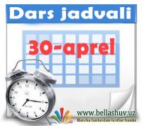 30-aprel dars jadvali