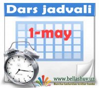 1-may dars jadvali