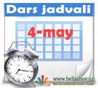 4-may dars jadvali