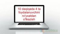 Bir million o'zbek dasturchisi (Uzbekcoders.uz) ro'yxatdan o'tish (10 daqiqada 4 ta foydalanuvchi)