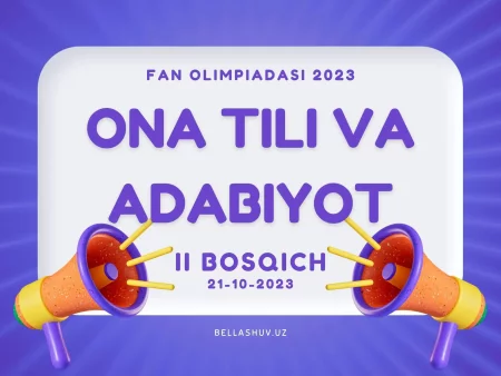 Ona tili va adabiyot fanidan fan olimpiadasining tuman bosqichi savollari (2023-2024 o'quv yili)