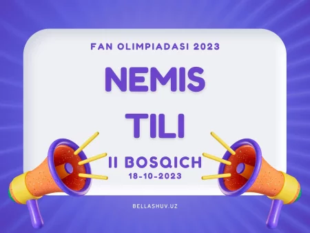 Nemis tili fanidan fan olimpiadasining tuman bosqichi savollari (2023-2024 o'quv yili )