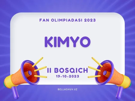 Kimyo fanidan fan olimpiadasining tuman bosqichi savollari (2023-2024 o'quv yili )